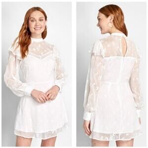 Modcloth White Seeing Eye to Eyelet Lace Dress Size 20